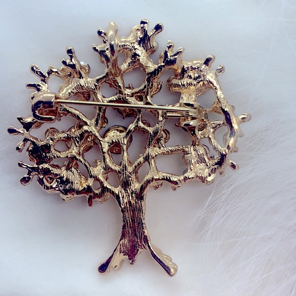 Rhinestone Colorful Tree Brooch - Picture 2 of 3
